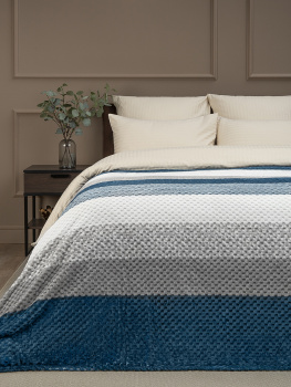 Плед 150*200см фланель жаккард синий TF FNJPs BL 1520 Absolute *1