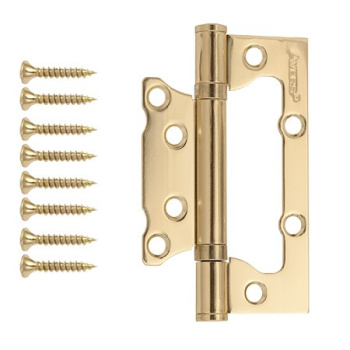 Петля без врезки 100*63*2мм ЗОЛОТО G (комплект 2шт.) AVERS *1/6/48