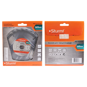 Диск пильный 165*20,0мм 24 зубьев по дереву (9020-165-20-24T) Sturm *1/50 Диск пильный 165*20,0мм 24 зубьев по дереву (9020-165-20-24T) Sturm *1/50