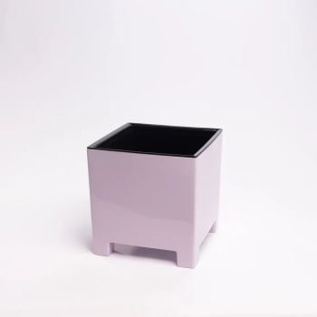 Кашпо пластм. "Нард" 2,1л 140х140мм h140мм со вставкой Сиреневый НР15-25 *1/8