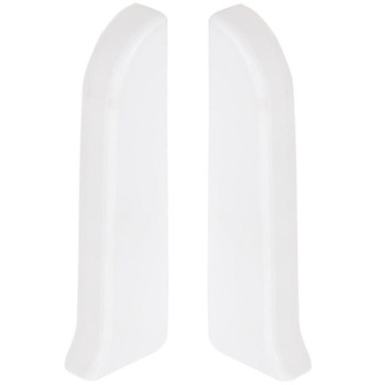 Заглушка левая и правая T.plast, 58 мм, 060 белый, 2 шт.