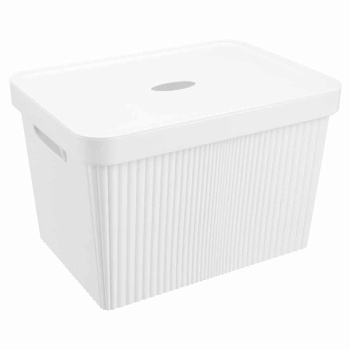 Контейнер для хранения пластм. "Velvet" 20л 249x270x380м Белый арт.434249716 ("Бытпласт")*1/4 Контейнер для хранения пластм. "Velvet" 20л 249x270x380м Белый арт.434249716 ("Бытпласт")*1/4