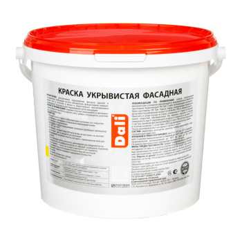 Краска акриловая 5 л фасадная DALI, белая база А, глубокоматовая, укрывистая