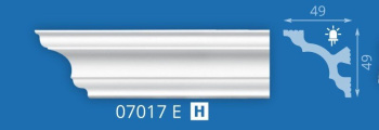 Плинтус потолочный "Формат" 07017Е  2.0м 49*49 (подходит для натяжного потолка) *55 (углы арт.БО530)