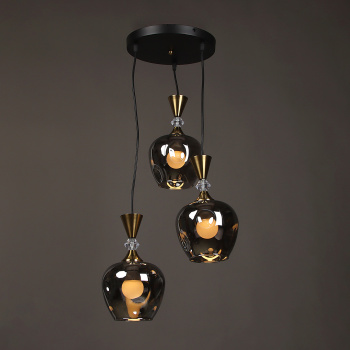 Светильник подвесной N6560/3Н ВК+СОР  3*40W E27 220V (d-365; h-800) S=12м2 VERNER LIGHTING *1