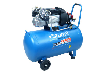 Компрессор воздушный 2400Вт 2850об/мин 410л/мин 100л 8бар масляный АС932100 STURM *1**