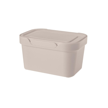 Контейнер д/хранения пластм. "Luxe" 1,9л 189х132х110мм св.Бежевый арт.433233434 ("Бытпласт")*1/20