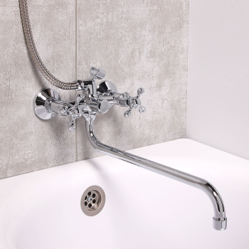 Смеситель для ванны Milardo Duplex, длинный излив, двухвентильный