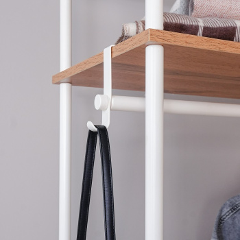 Вешалка напольная "Прихожая 34" "НеШкаф" с 4полками,ш.0,83м,в.2м,гл.0,37м Дер./Бел. ПРНШ 34 Б *1 Вешалка напольная "Прихожая 34" "НеШкаф" с 4полками,ш.0,83м,в.2м,гл.0,37м Дер./Бел. ПРНШ 34 Б *1