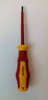 Отвертка диэлектрическая плоская SL6,5x150мм эрго ручка (арт.1040-17-SL6-150) Sturm *1/12/96