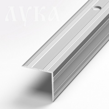 Порог-угол внешний 20х20х1350 мм Лука ПУ 05, серебро люкс