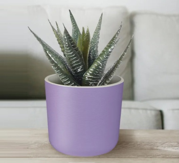 Кашпо пластм. "Лион"  2л d верха 147мм h130мм со вставкой Лаванда ЛИ15-21 *1/10