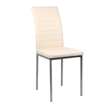 Стул СОРЕНТО ПЛЮС 400x400x970 кожазам КРЕМОВЫЙ+металл.каркас*4