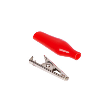 Зажим "крокодил" ЗКИ 3А 40мм в изоляции красн/черн (2шт) TDM SQ0541-0025 *1/10