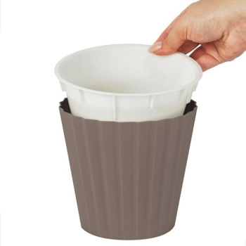 Кашпо пластм. "Sand"  2,0л d верха 160мм h146мм со вставкой Француз. платан IG640010105 *1/16